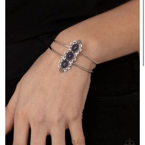 Fairytale Flowerbeds - Purple - Bracelet. New